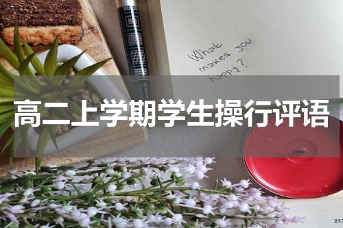 高二上学期学生操行评语