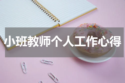 小班教师个人工作心得