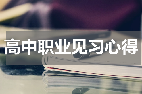 高中职业见习心得