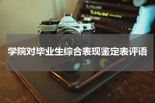 学院对毕业生综合表现鉴定表评语