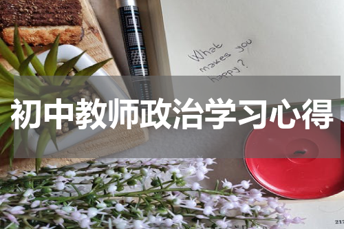 初中教师政治学习心得