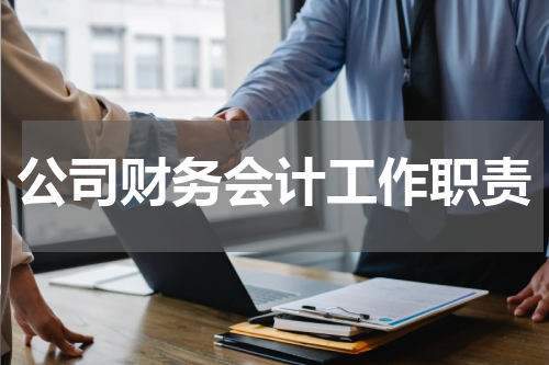 公司财务会计工作职责