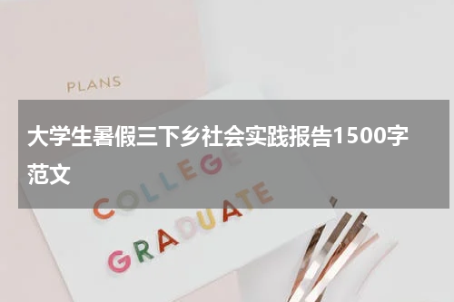 大学生暑假三下乡社会实践报告1500字范文