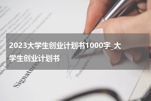 2023大学生创业计划书1000字_大学生创业计划书