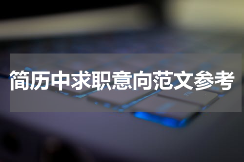 简历中求职意向范文参考