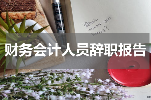 财务会计人员辞职报告