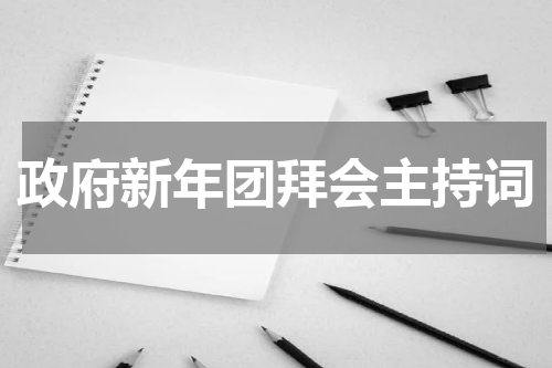 政府新年团拜会主持词
