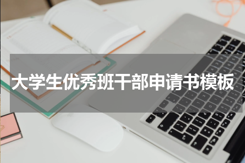 大学生优秀班干部申请书模板