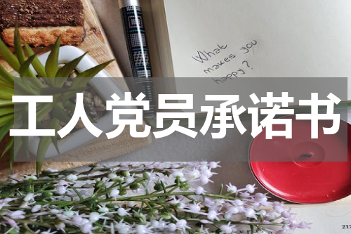 工人党员承诺书