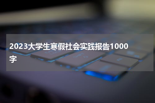 2023大学生寒假社会实践报告1000字