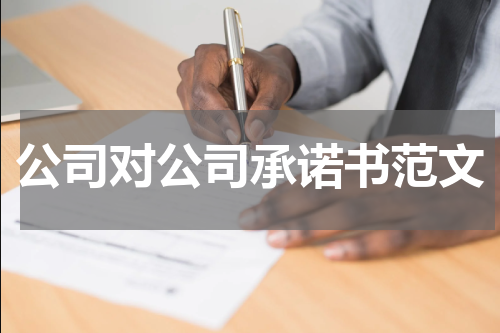 公司对公司承诺书范文