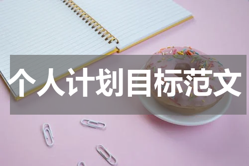 个人计划目标范文
