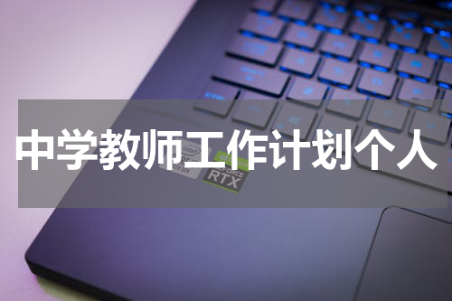 中学教师工作计划个人