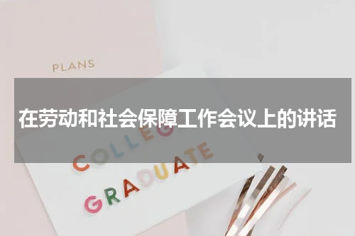 在劳动和社会保障工作会议上的讲话