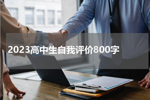 2023高中生自我评价800字