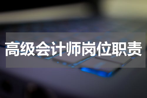 高级会计师岗位职责