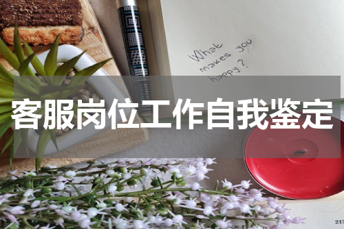 客服岗位工作自我鉴定