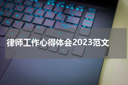 律师工作心得体会2023范文
