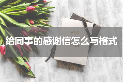 给同事的感谢信怎么写格式
