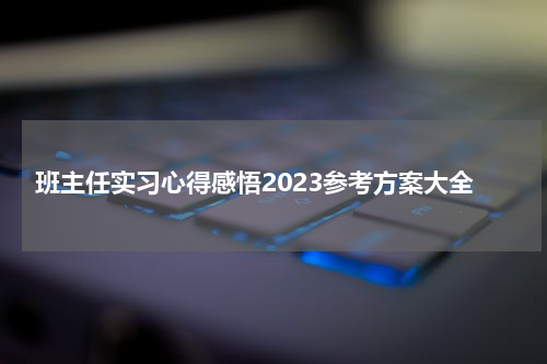班主任实习心得感悟2023参考方案大全