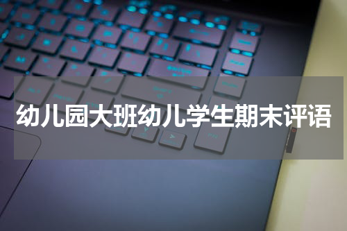 幼儿园大班幼儿学生期末评语