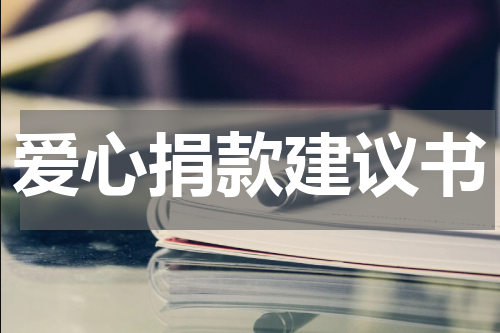 爱心捐款建议书