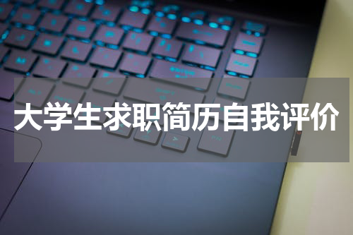 大学生求职简历自我评价