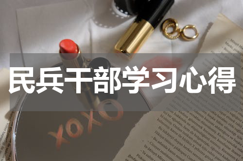 民兵干部学习心得