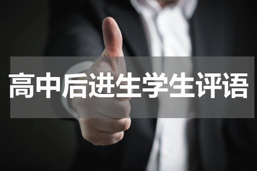 高中后进生学生评语