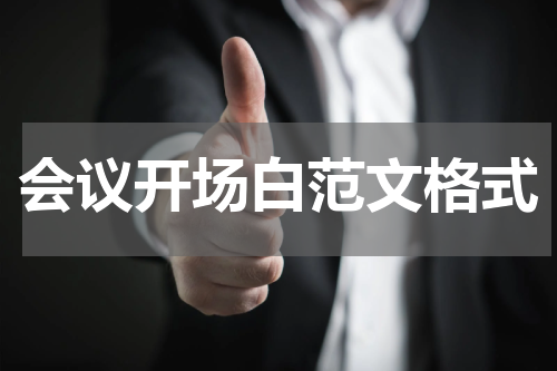 会议开场白范文格式