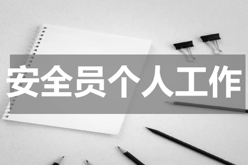安全员个人工作