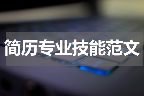 简历专业技能范文