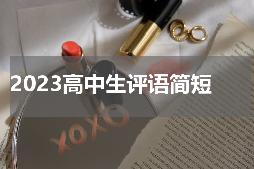 2023高中生评语简短