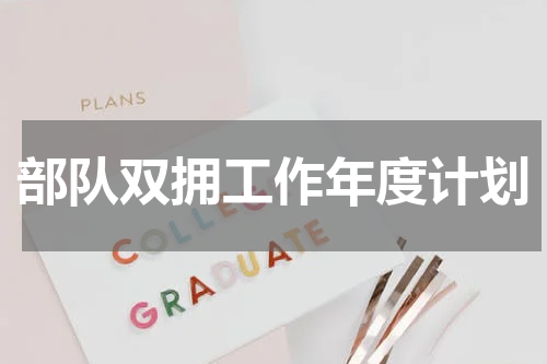 部队双拥工作年度计划