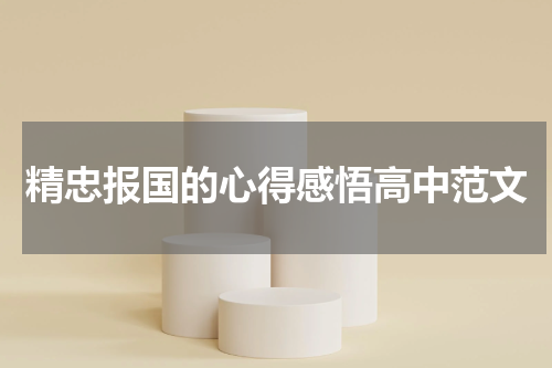 精忠报国的心得感悟高中范文