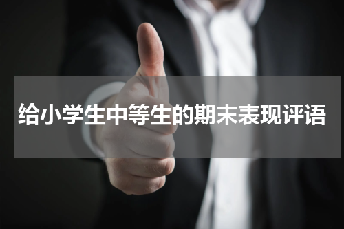 给小学生中等生的期末表现评语