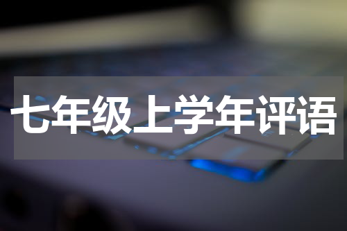七年级上学年评语