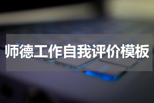 师德工作自我评价模板