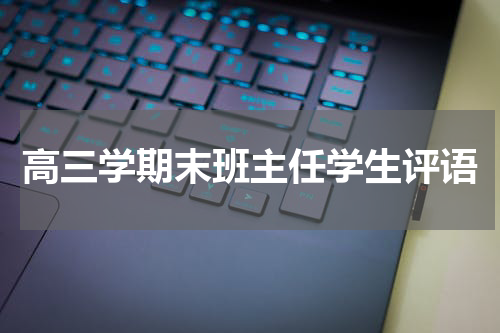 高三学期末班主任学生评语