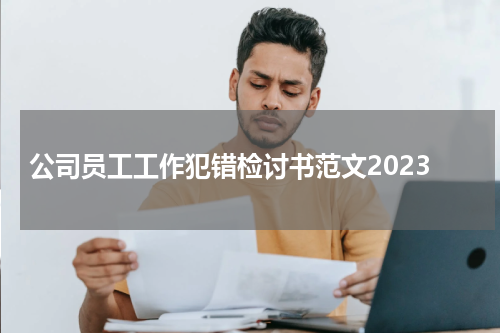 公司员工工作犯错检讨书范文2023