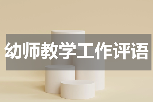 幼师教学工作评语