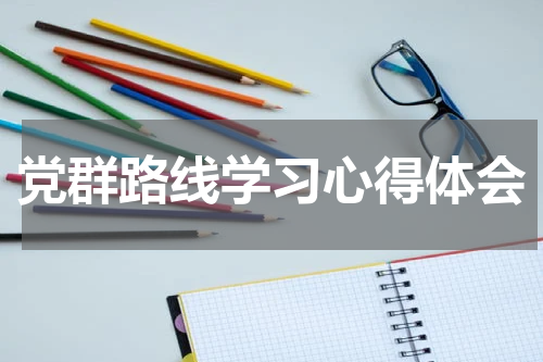 党群路线学习心得体会