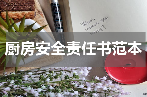 厨房安全责任书范本