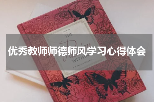 优秀教师师德师风学习心得体会