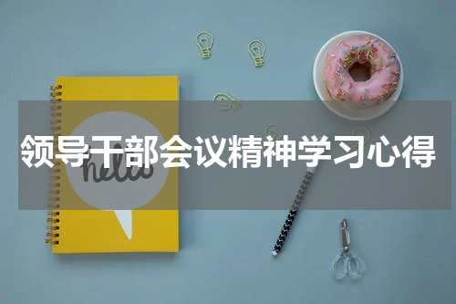 领导干部会议精神学习心得