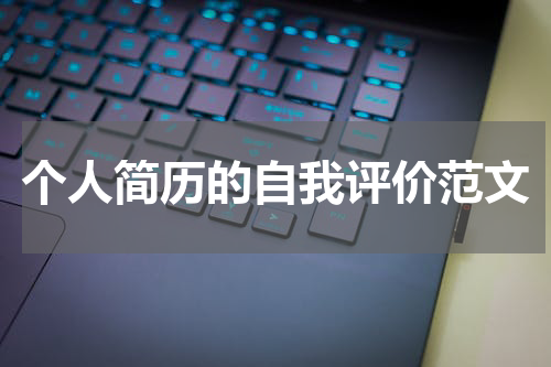 个人简历的自我评价范文