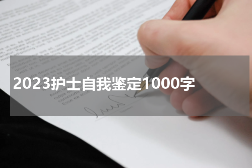 2023护士自我鉴定1000字