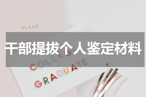 干部提拔个人鉴定材料