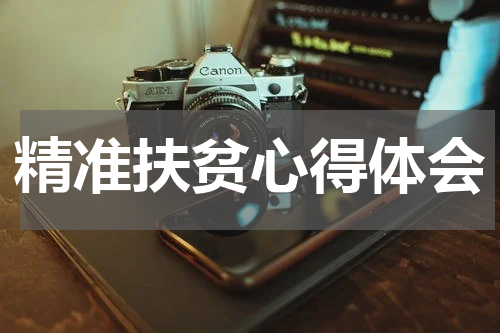 精准扶贫心得体会