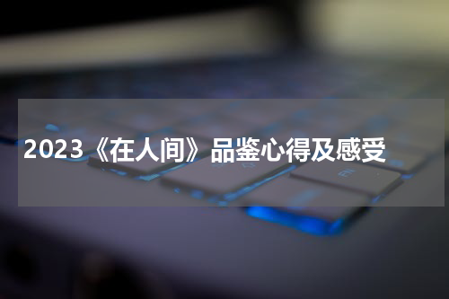 2023《在人间》品鉴心得及感受